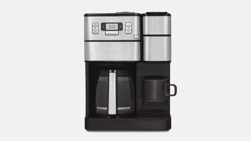 Store more than over50 with the Cuisinart Grind & Brew all-in-one coffee maker