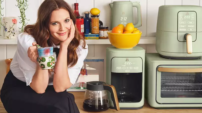 Drew Barrymore's Beautiful 14 Cup Coffee maker is Back in Stock at Walmart