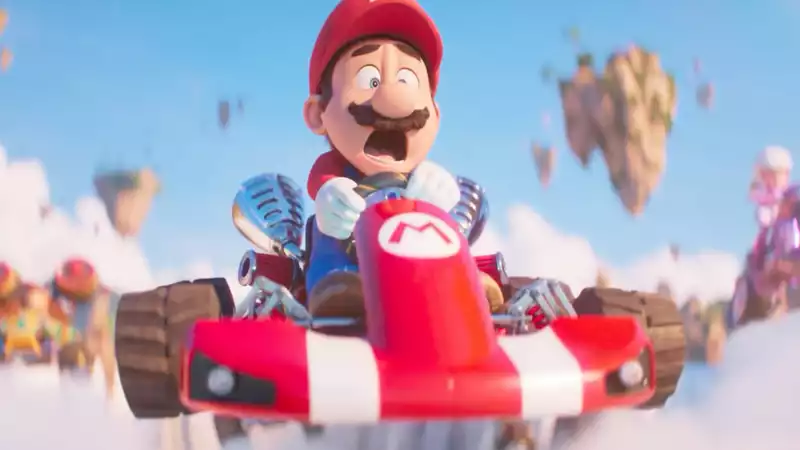 Super Mario Bros movie new trailer shows off Mario Kart action on Rainbow Road