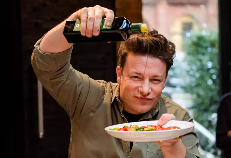 Jamie Oliver's kitchen on casters embraces the "cabin core" trend